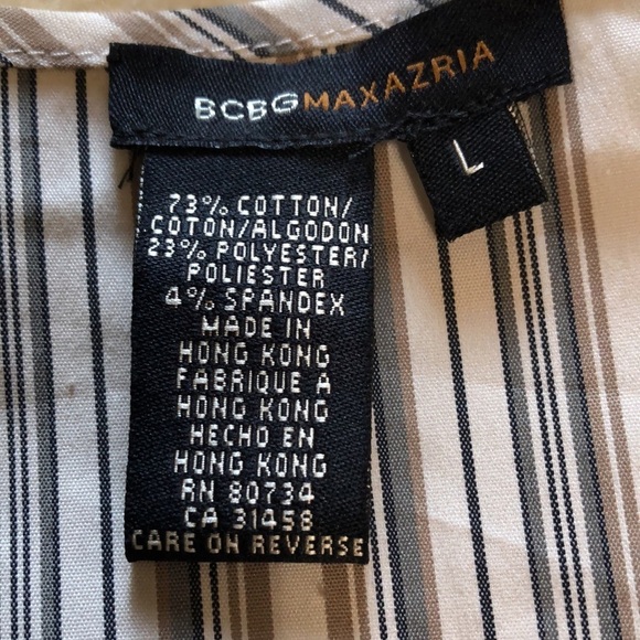 Fitted stripped top with cap sleeves size L - Picture 4 of 7